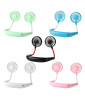 USB rechargeable Fashion hanging neck portable mini usb charging sports Neck hanging fan