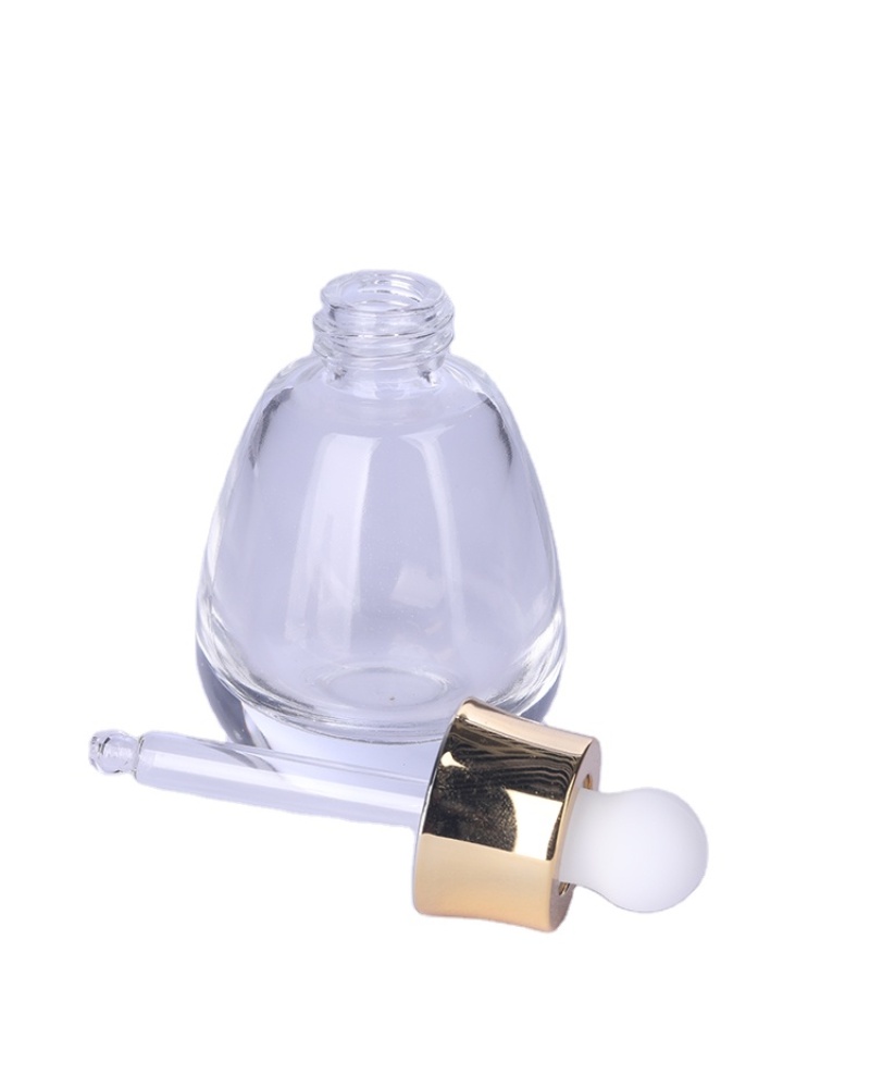 Factory Wholesale Thick Bottom Luxury 30ml Essential Oil Dropper Light Bulb Glass Bottle
