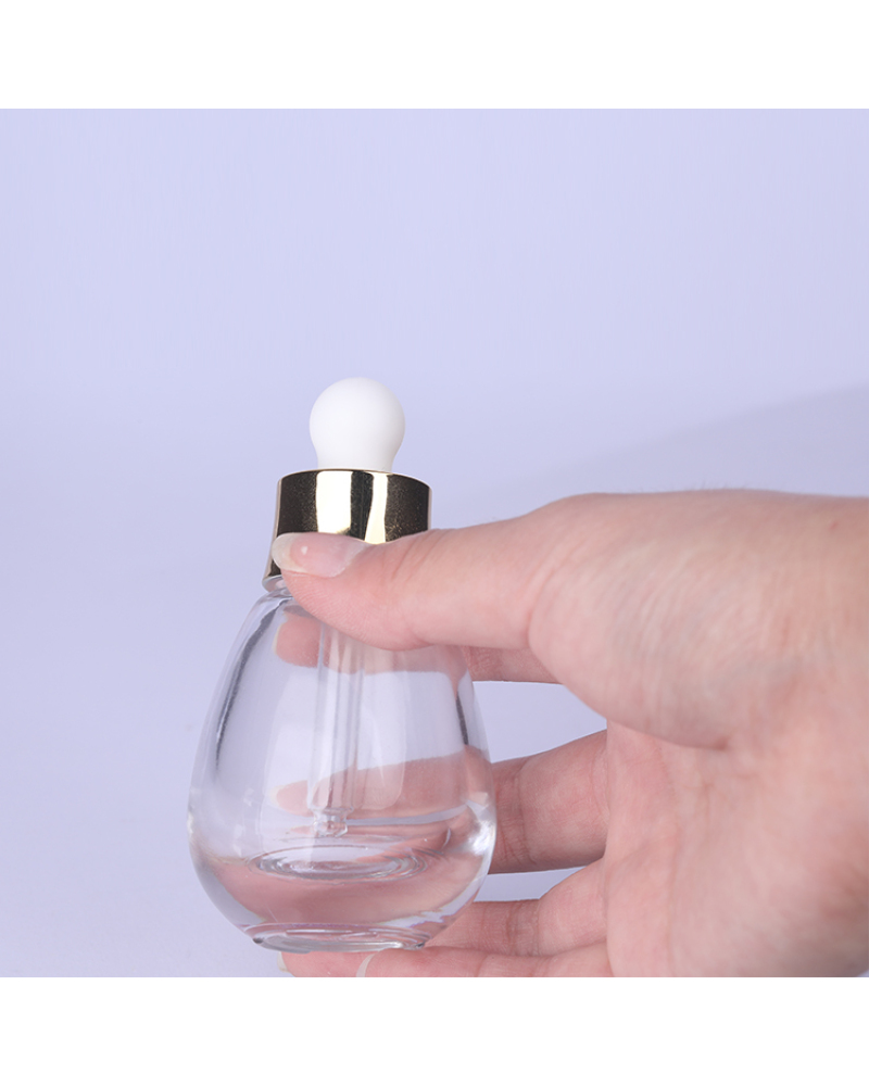 Factory Wholesale Thick Bottom Luxury 30ml Essential Oil Dropper Light Bulb Glass Bottle