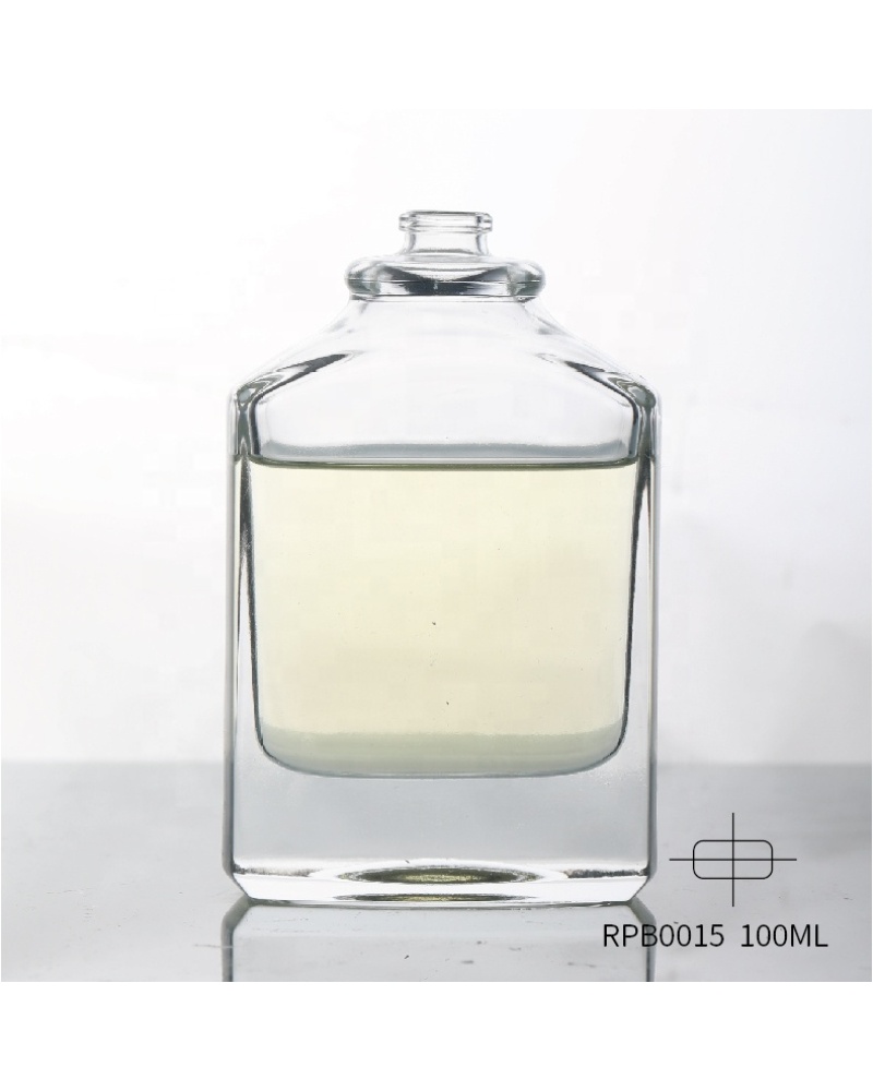 Custom Glass Clear Perfume Oil Bottle Flat Shoulder Long Perfume Bottle