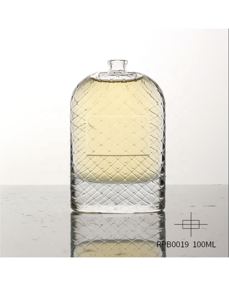 Custom Glass Clear Perfume Oil Bottle Flat Shoulder Long Perfume Bottle
