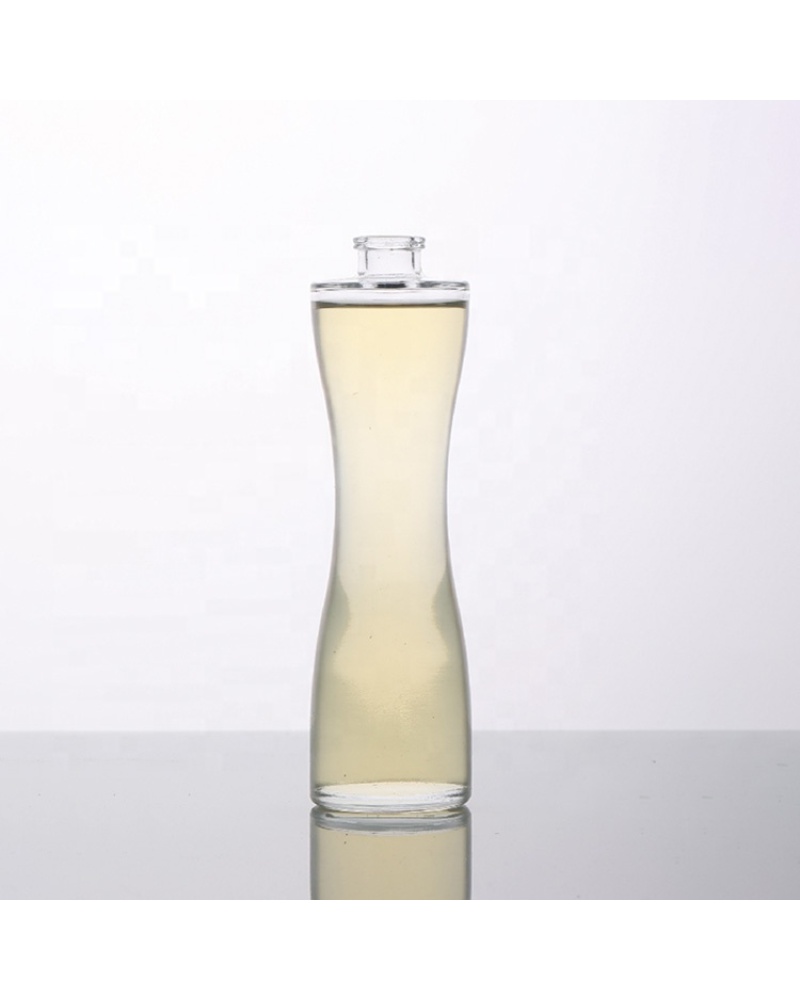 Custom Glass Clear Perfume Oil Bottle Flat Shoulder Long Perfume Bottle