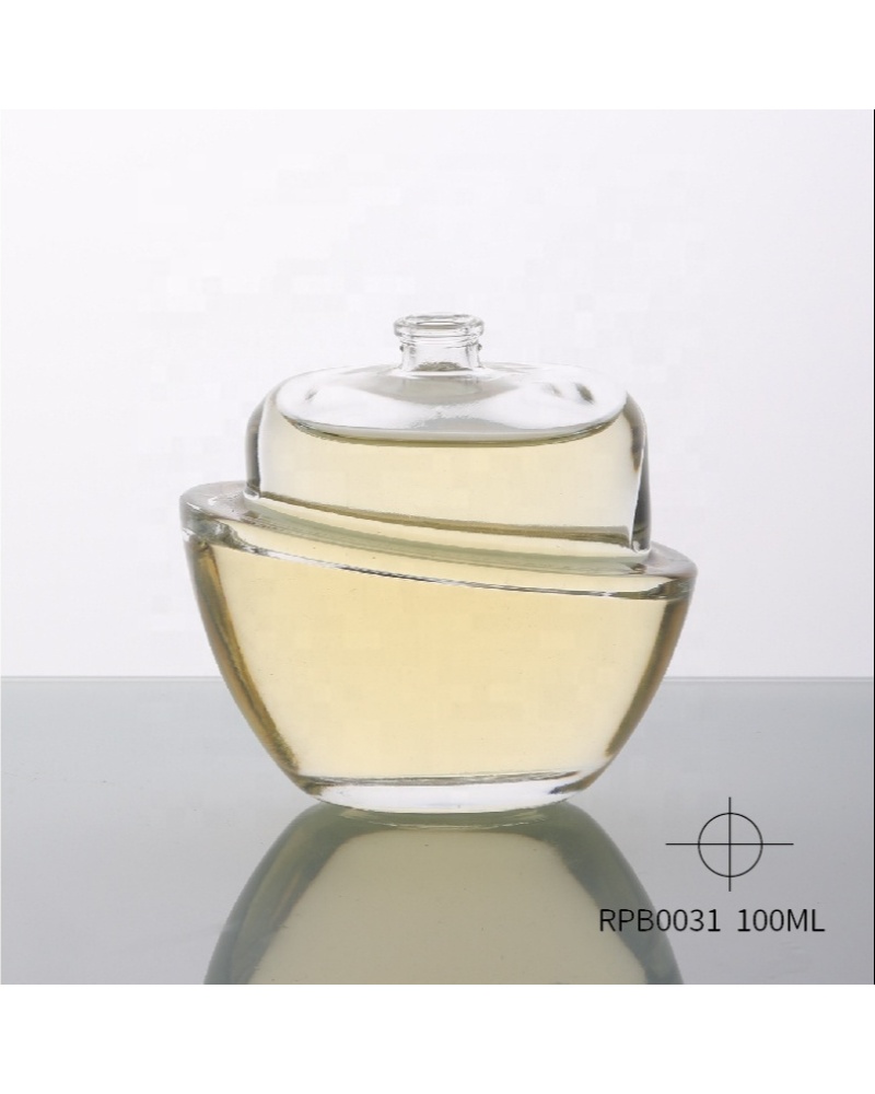 Custom Glass Clear Perfume Oil Bottle Flat Shoulder Long Perfume Bottle