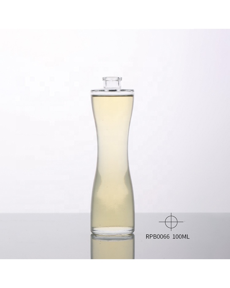 Custom Glass Clear Perfume Oil Bottle Flat Shoulder Long Perfume Bottle