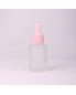 Multiple Colour Empty Frosted Macaron 30 ml Plastic Collar Glass Perfume Dropper Bottle for Cosmetic