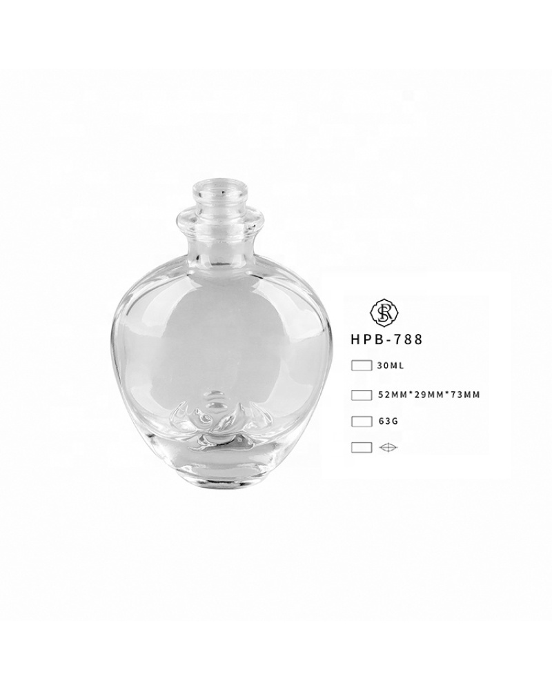 Customized Logo Empty Perfume Refillable Round Cap Glass Beauty Cosmetic Bottles
