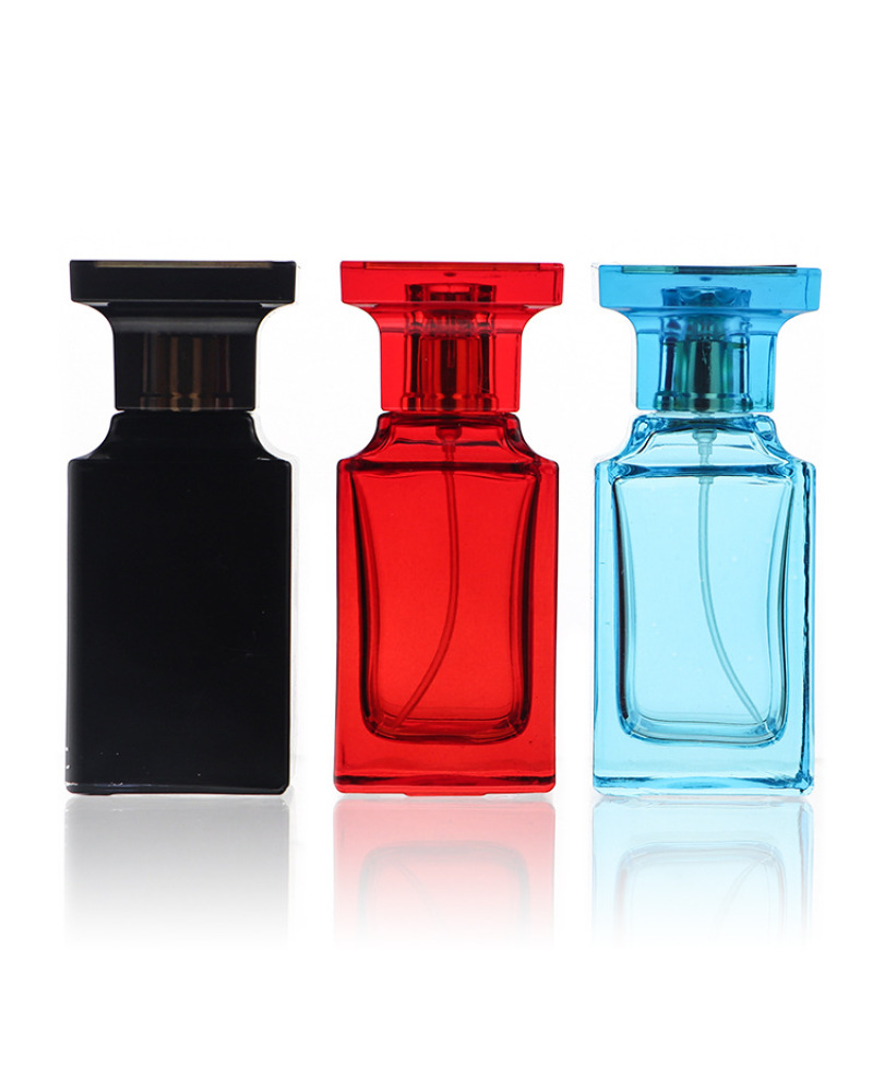 China Luxury Botol Parfum 50 ml Fine Mist Spray Empty Decorative Square Perfume Bottle