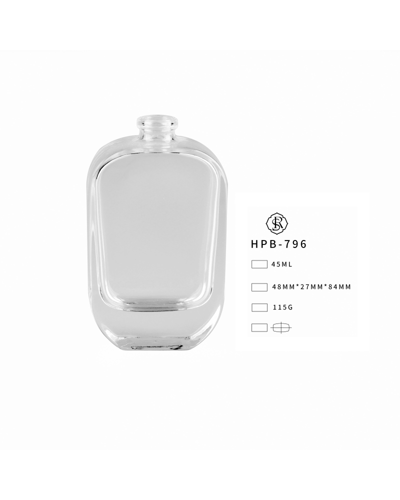 High Quality Empty Packaging Transparent 45ml Perfume Glass Bottle