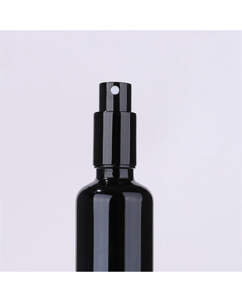 10ml 30ml 50ml Lotion Bottle Cosmetic Round Empty Black Perfume Spray Glass Bottle