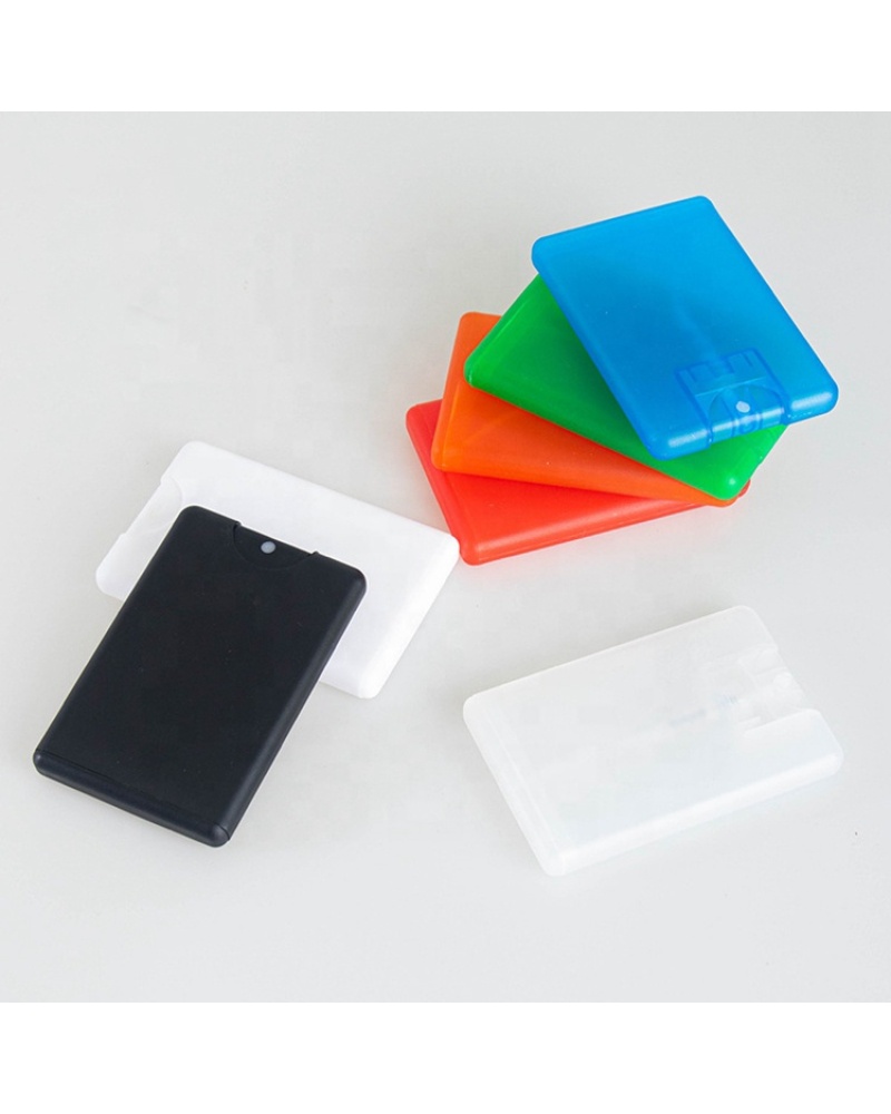 Spot Portable Flat Travel Hand Refillable 20ml Credit Card Spray Plastic Bottle