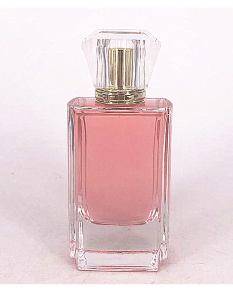 Custom 100ml Perfume Glass Bottles Spray Rectangle Bottle with Plastic Cap