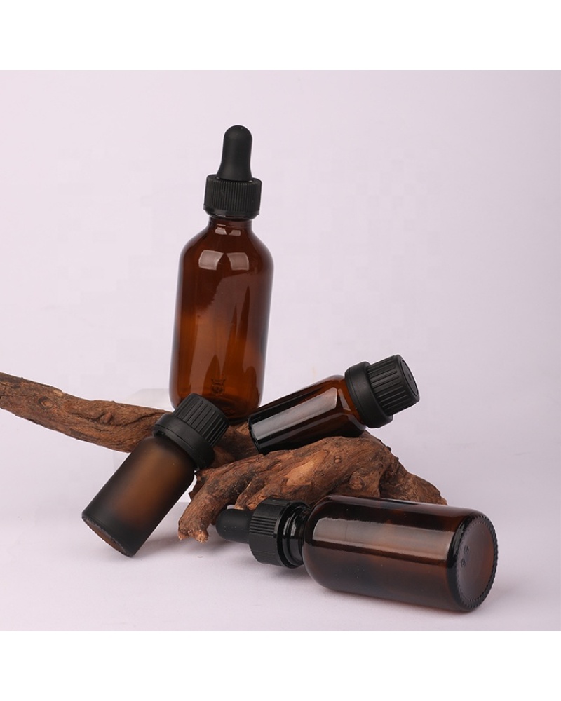Hot Sale Wholesale Price 2 Oz Empty Dropper Amber Essential Oil Bottles with Glass Dropper