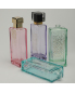 China Professional Manufacture Rectangular Luxury Design Blue Perfume Bottle Crystal with Wood Cap
