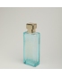 China Professional Manufacture Rectangular Luxury Design Blue Perfume Bottle Crystal with Wood Cap