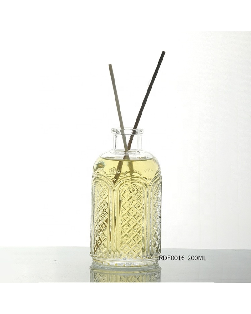 Luxury Round Home Fragrance Glass Bottle Empty Perfume 200ml Reed Diffuser Glass Bottle