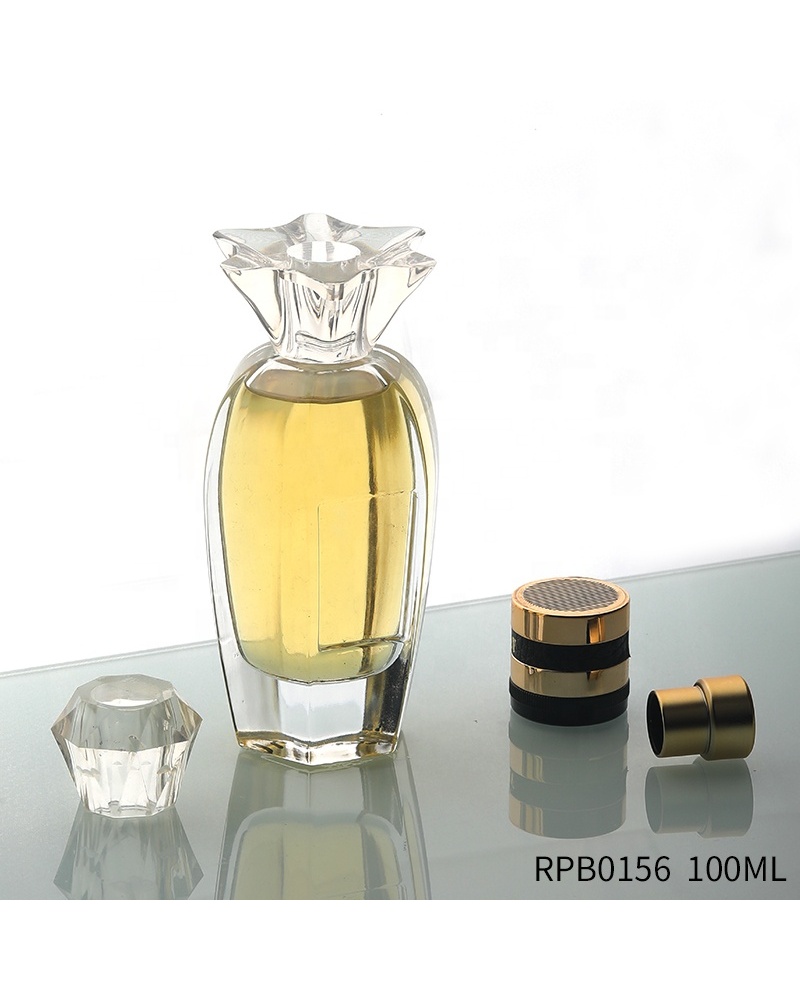 Custom Aroma Fragrance Glass Bottle Container 100ml Spray Pump Perfume Bottle