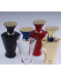 Custom Name Brand 100ml Hexagonal Empty Glass Perfume Bottles with Bowl Shaped Cap