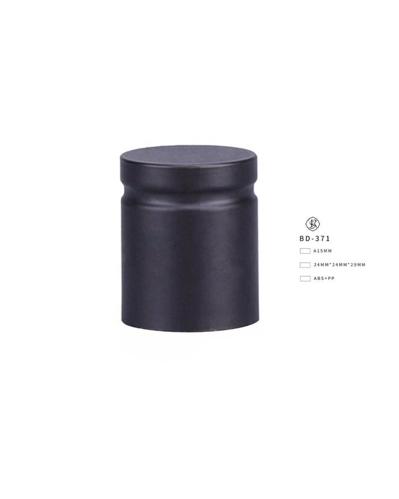 Low Price Perfume Cap Black Matte Bottle Plastic Black 15mm Perfume Caps