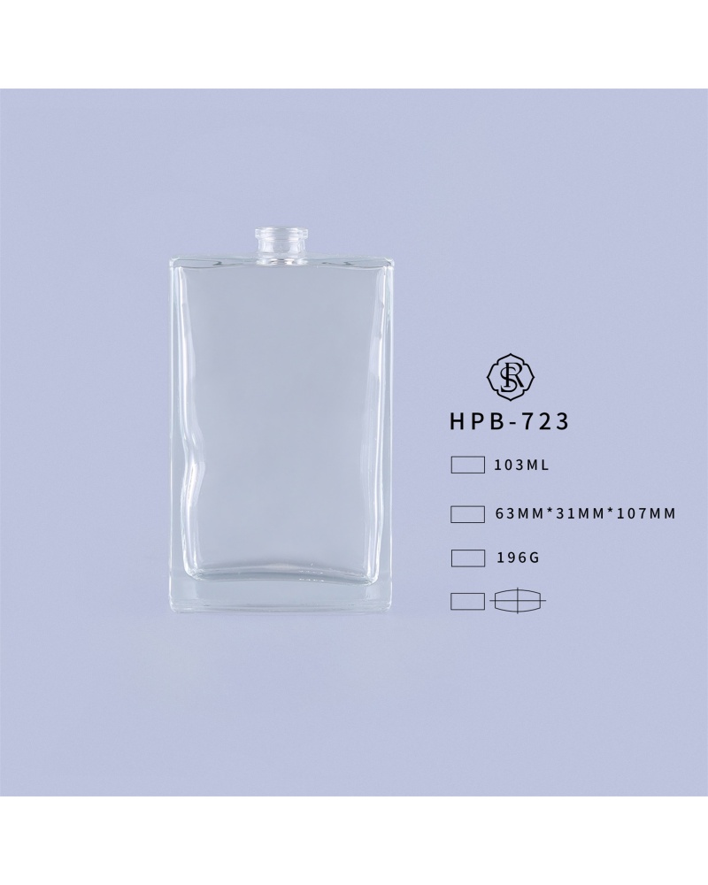 Hot Selling Empty Manual Crimping Square Glass Ladies Perfume Bottle for Oil