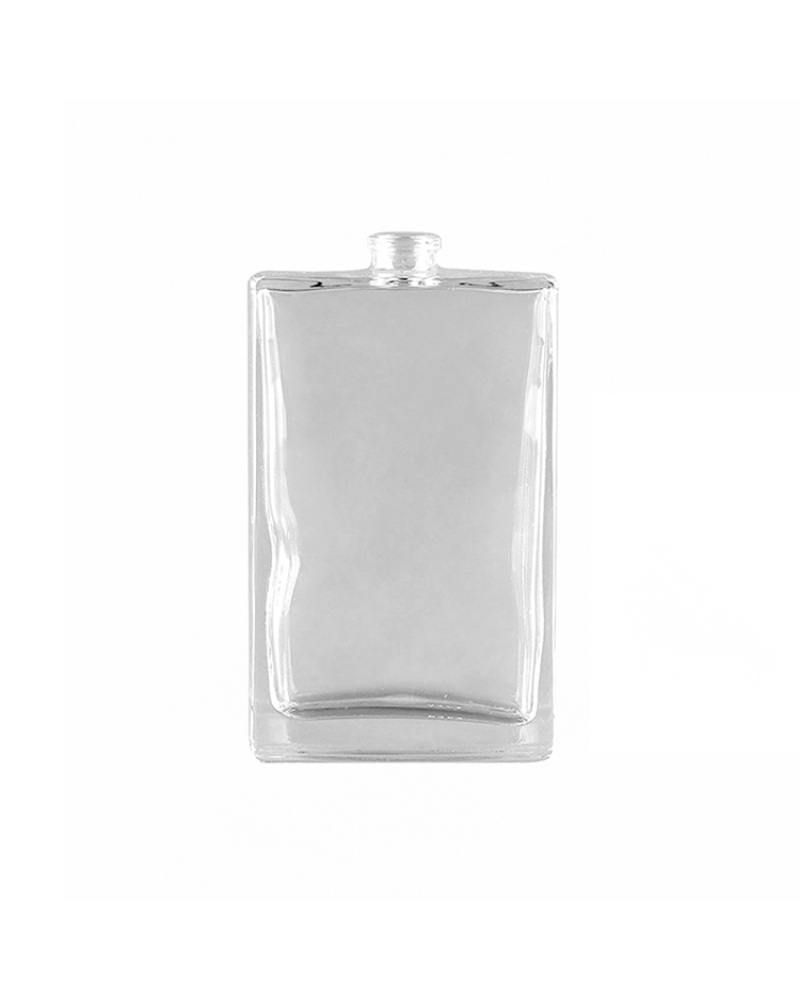 Hot Selling Empty Manual Crimping Square Glass Ladies Perfume Bottle for Oil
