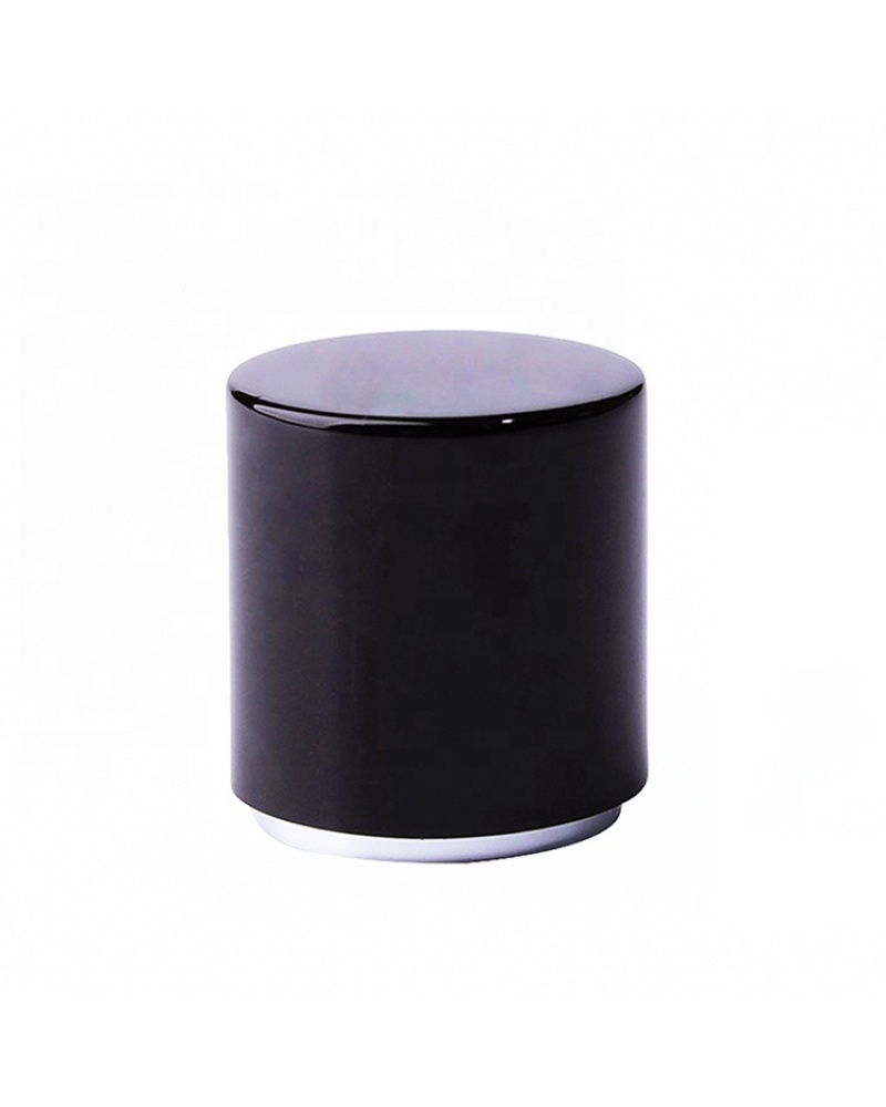 CAL-055 High quality cylindrical aluminium cap custom luxury black cap supplier for perfume bottles