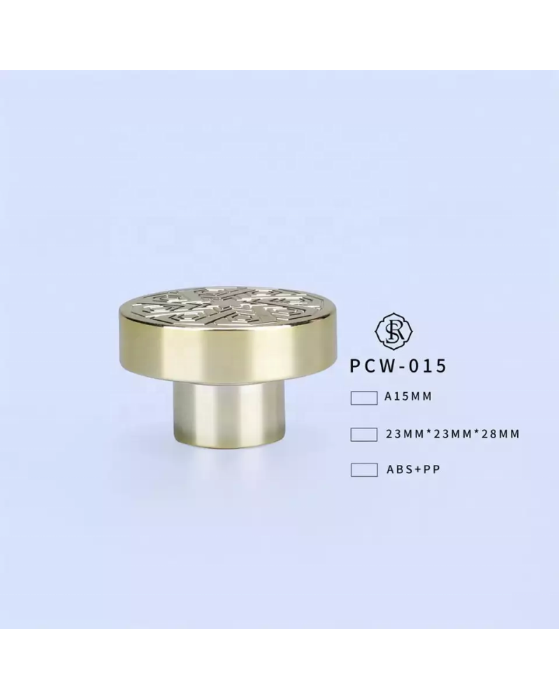 Hot sale golden color trendy perfume bottle disc ABS and PP cap