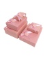 High-end pink rectangle OEM paper package cosmetic gift box and label printing