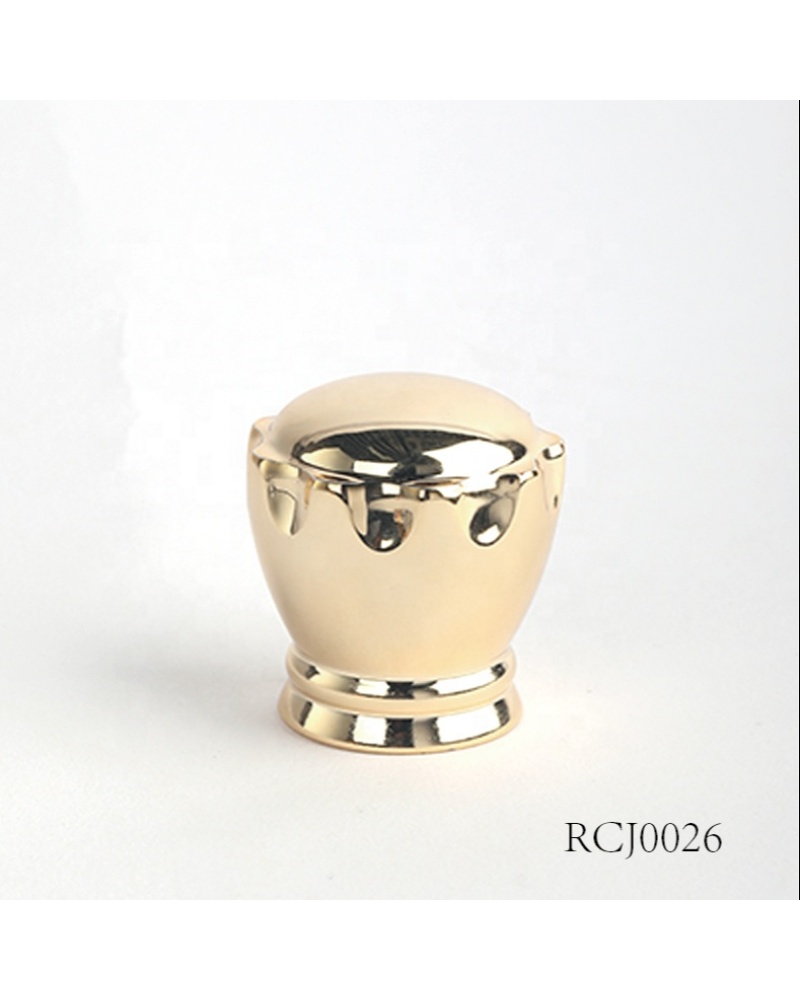 Popular High Grade Multi Color Electroplated Metal Luxury Perfume Zamac Cap 15mm