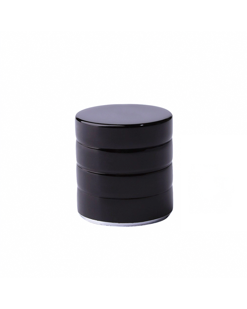 China Factory Low Price Recyclable Lids Printed Metal Screw Cosmetic Cap Round Black 15mm Aluminum Cap