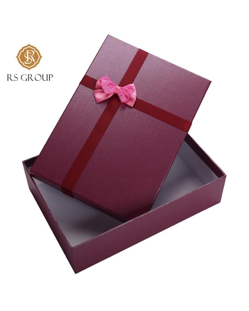 Eco Friendly Ring Earring Pendant Necklace Gift Box Deep Purple Paper Box Packaging