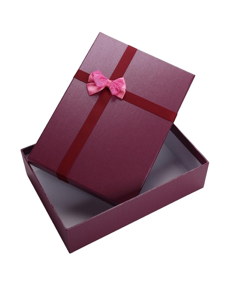 Eco Friendly Ring Earring Pendant Necklace Gift Box Deep Purple Paper Box Packaging