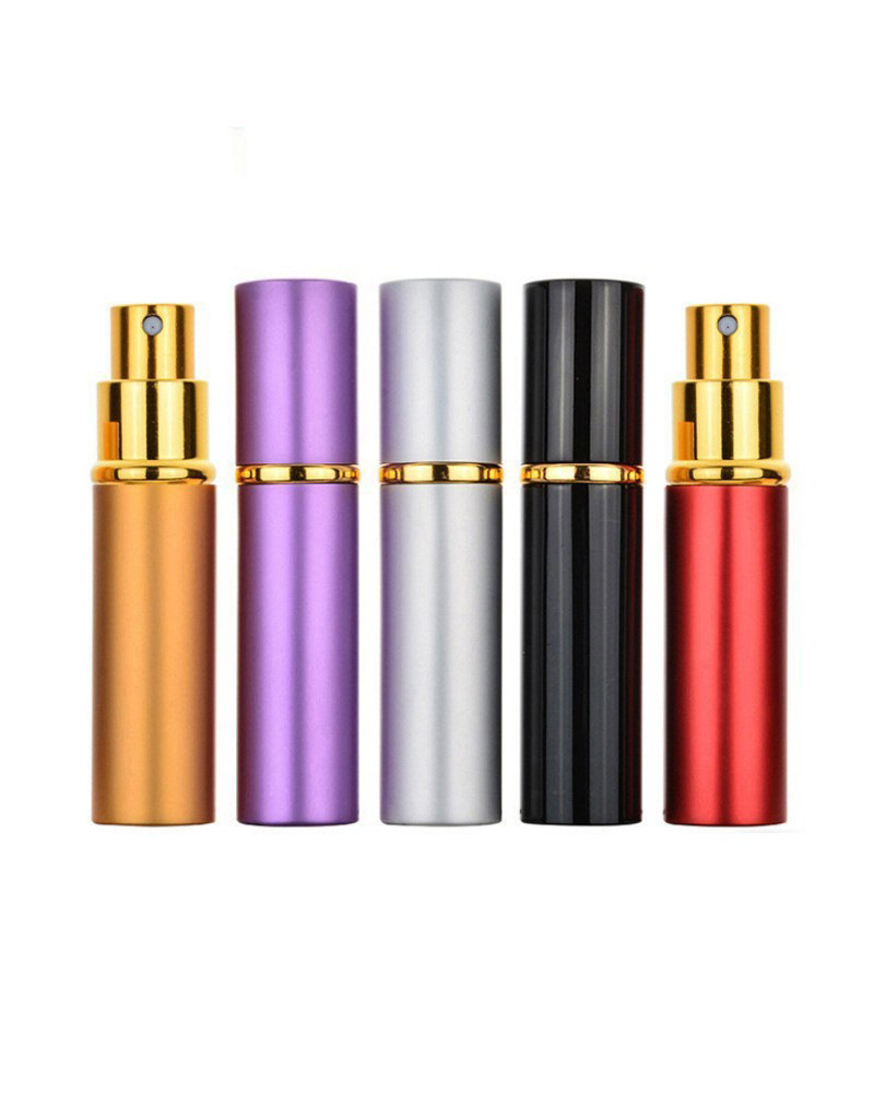 Flat Head Portable Travel Perfume Glass Liner Luxury 10ml Pocket Spray Bottle for Fragrance Mist