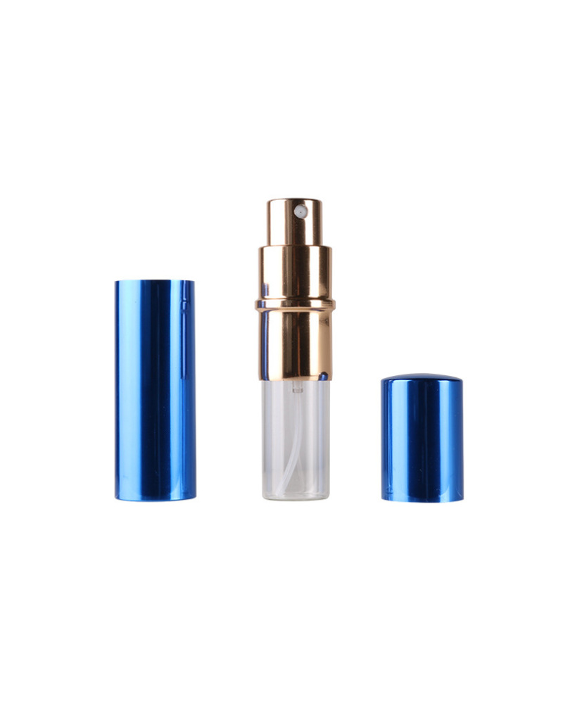 Flat Head Portable Travel Perfume Glass Liner Luxury 10ml Pocket Spray Bottle for Fragrance Mist