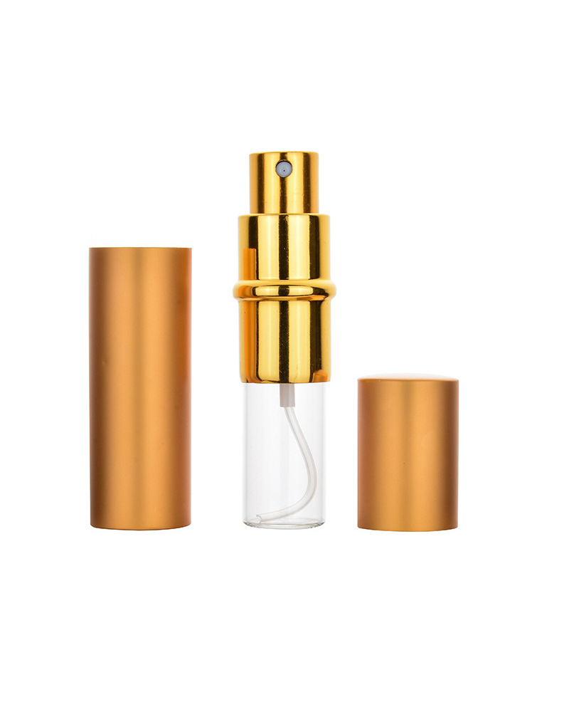Flat Head Portable Travel Perfume Glass Liner Luxury 10ml Pocket Spray Bottle for Fragrance Mist