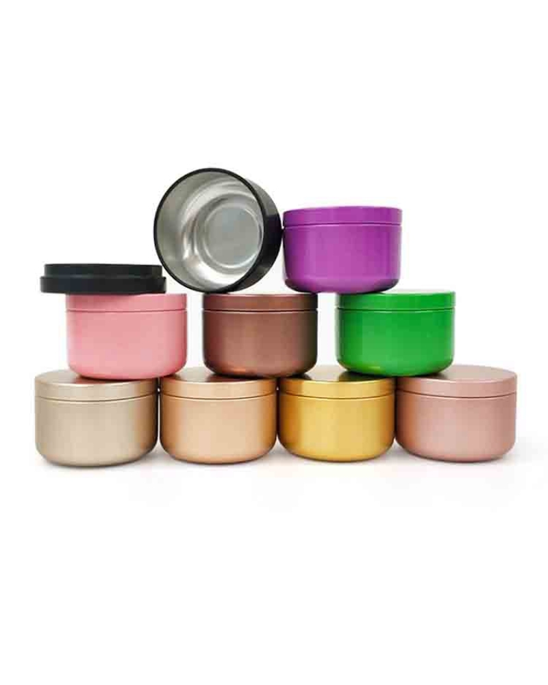 High-grade Cosmetic Gift Jewelry Aluminum Cans Luxury Packaging Unique Candle Jars with Lids in Bulk