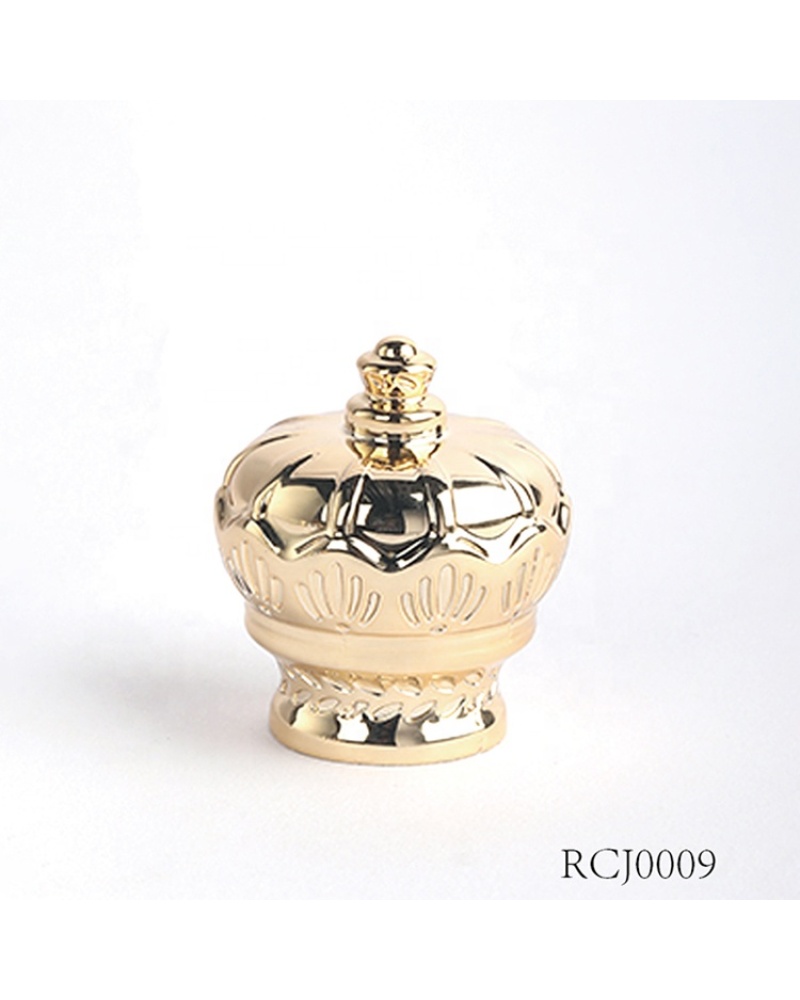 Gold Zamac Cap Ingots Perfume Bottle Cap Luxury Heavy Metal