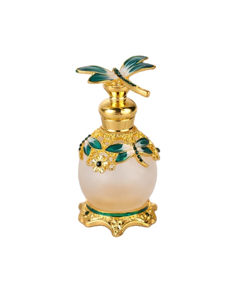 Wholesale Dubai Style Dragonfly Perfume Bottle Empty Glass Essential Oil Arabic Perfume Bottle 15ml