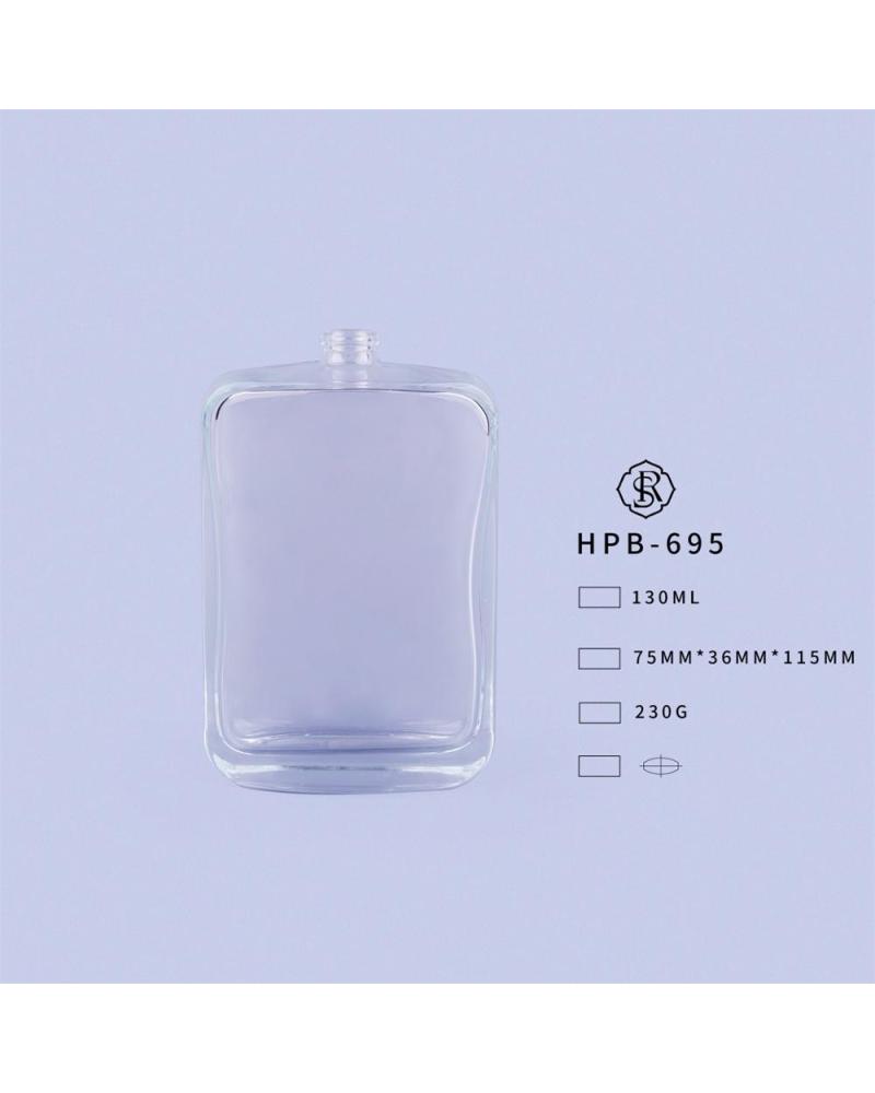 Custom Cosmetic Transparent Luxury Flat Shape Bottles Pump Sprayer Skin Bottle Glass