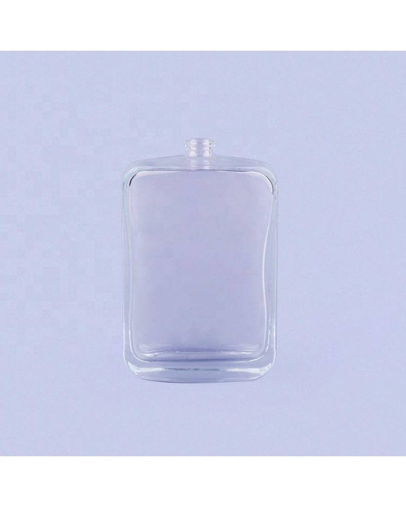 Custom Cosmetic Transparent Luxury Flat Shape Bottles Pump Sprayer Skin Bottle Glass