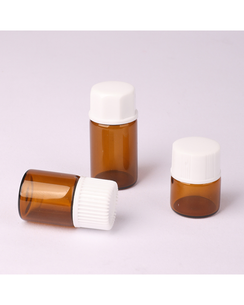 Manufacturers Supply Tea Color 1ml 2ml 3ml 5ml Essential Oil Bottles Arabian Mini Glass Sample Vial