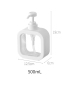 Square White Lotion Pump Bottle Cosmetic Shampoo Refillable 500 ml Plastic Bottle