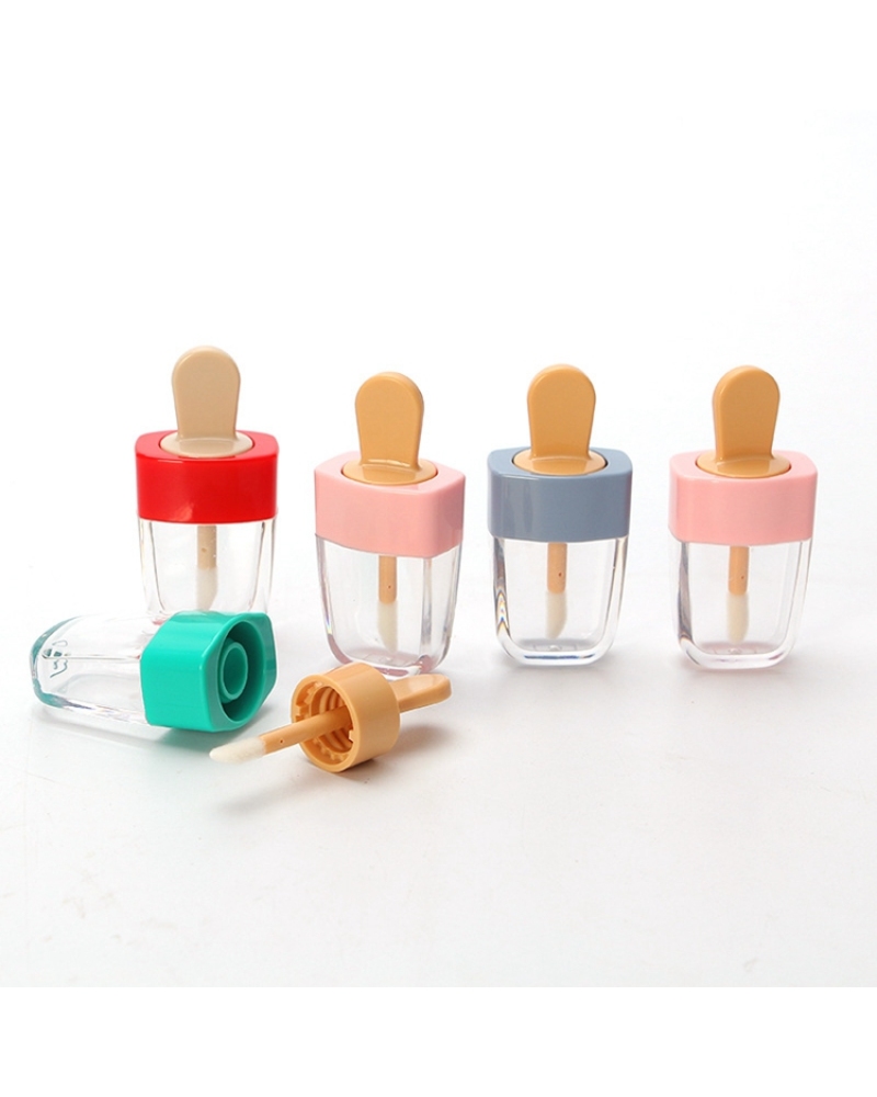 Plastic Containers Tube Cosmetic Makeup Lipgloss Cute Empty Packaging Ice Cream Lip Gloss Tube