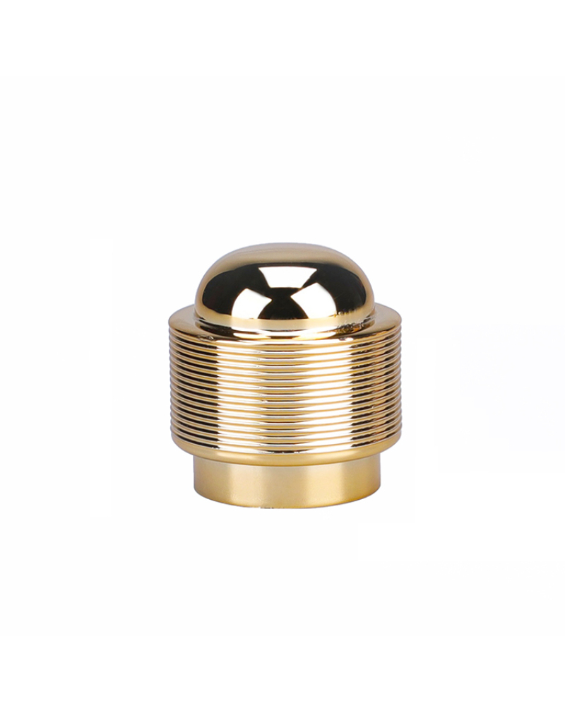 Custom 15mm Good Quality Perfume Bottle Gold Lid Plastic Metallic Luster Cap