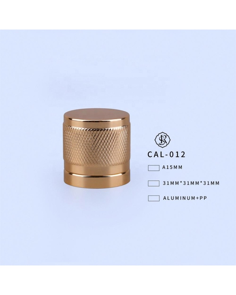 RS Perfume Packaging Creative Cylindrical Gold Aluminum Bottle Cap