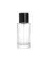 Portable Flat Shoulder Spray Bottle Transparent High End 100ml Cylinder Perfume Bottle with Magnetic Cap