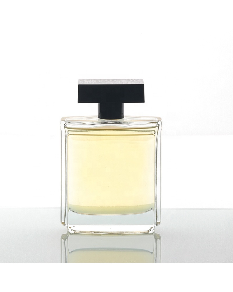 Factory Manufacture High Quality Transparent Square Mens Perfume Bottle 100ml