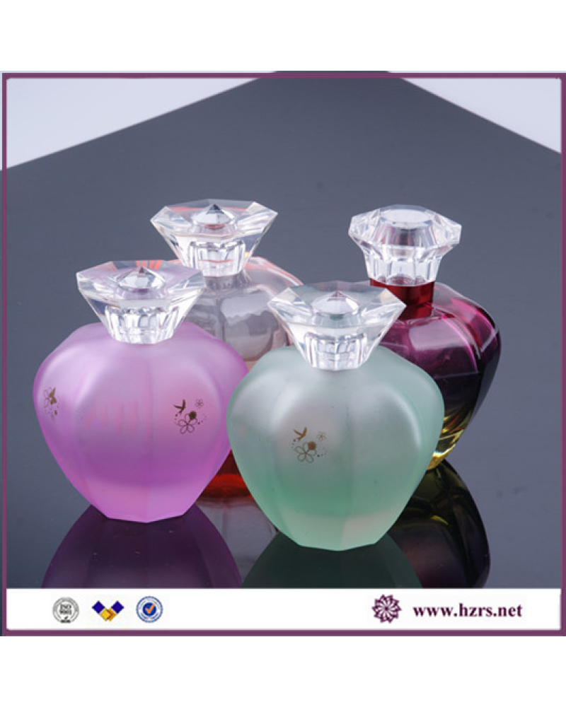 Cosmetic Packaging Luxury 100ml Octagon Oud Perfume Bottle with Crystal Cap