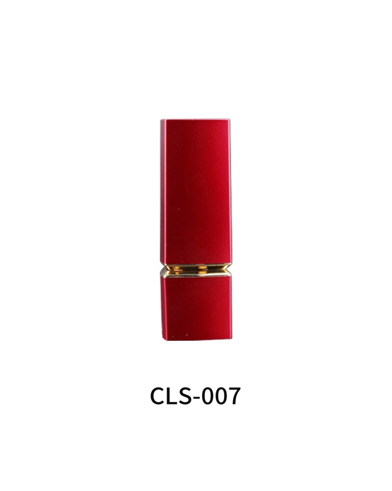 Custom Design Cosmetic Packaging Empty Container Luxury Red Aluminium Lipstick Tube