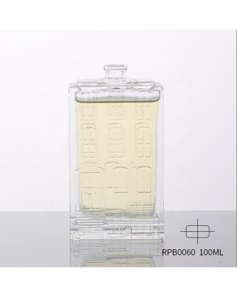 OEM European Rectangular Perfume Glass Bottles 100ml Spray Perfume Bottle