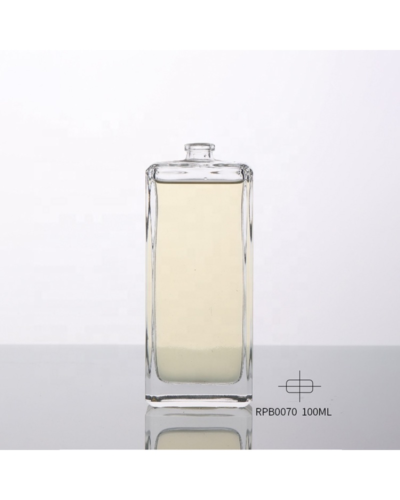OEM European Rectangular Perfume Glass Bottles 100ml Spray Perfume Bottle